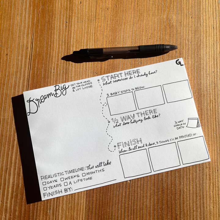 Taccuino per Impostare Grandi Obiettivi per la vendita all'ingrosso da parte di Good Letters Design