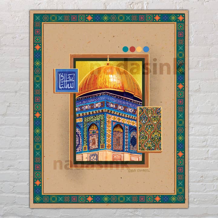 Dome of the Rock Art Print | Palestine for wholesale by Nada's Ink
