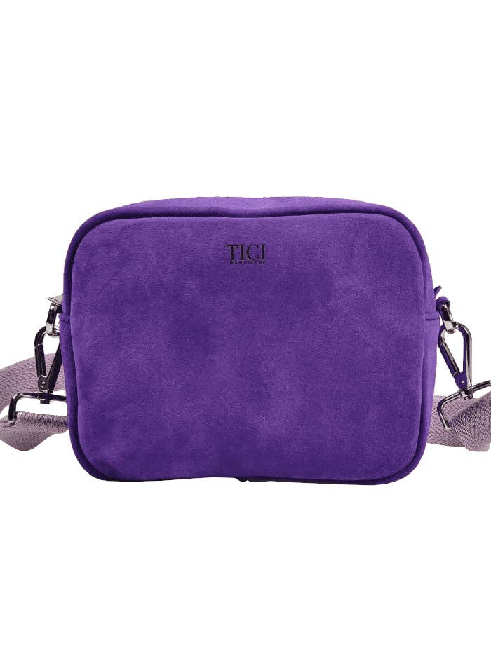 Handmade shoulder bag - Purple Suede for wholesale by TICI Handmade
