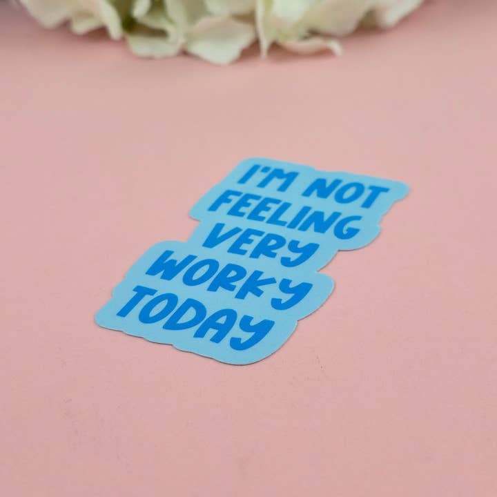 The Grumpy Tortoise - Wholesale Sticker - Waterproof Sticker - Not Feeling Very Worky Today Single Sticker - Sarcastic Sticker - Funny Sticker - Sassy2