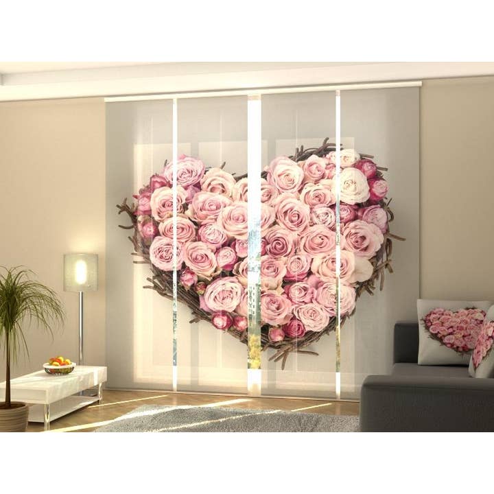 Set of 4 Heart of Love Panel Curtains for wholesale by IlyDecor
