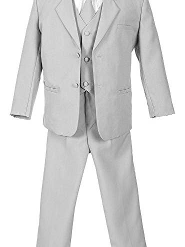 b-one inc - Wholesale Suit Set - Kids - Boys Suit 5-Piece Set With Shirt And Vest 100% Polyester Size 8-20 RFL-013