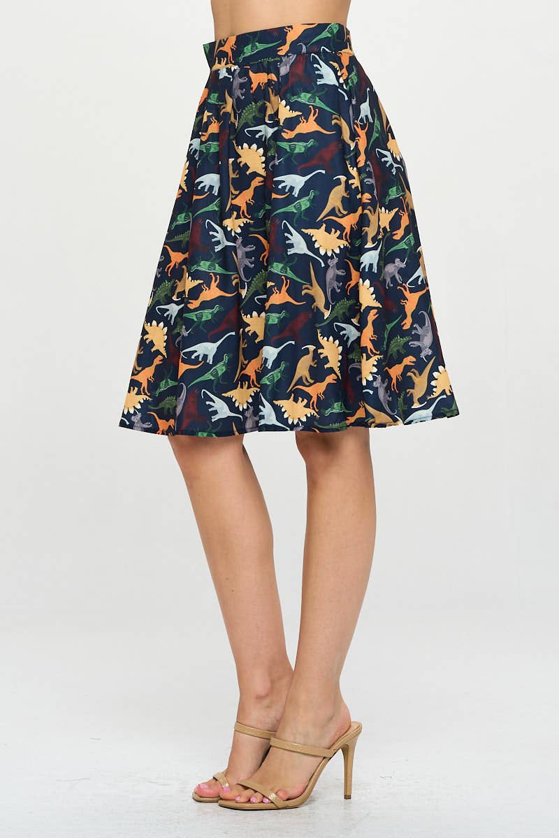 LA Soul – Saia - Mulher por atacado – Saia Dino Print3