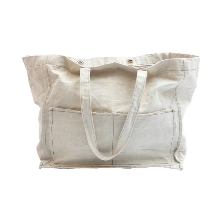 Distressed Canvas Tote and other Purchase Wholesale canvas tote bag with leather handles. Free Returns & Net 60 Terms on Faire trending on Faire.