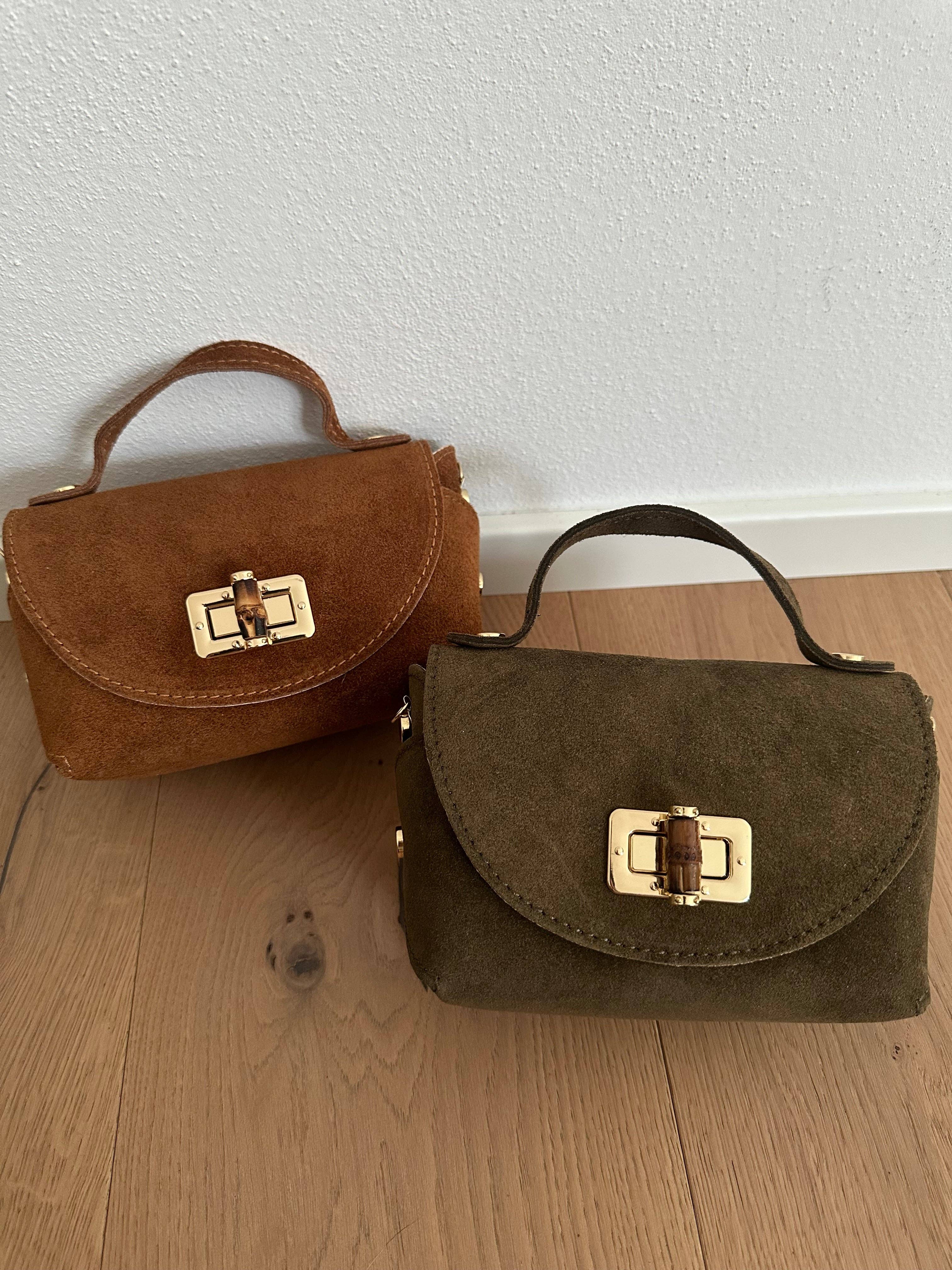 Zhade – wholesale Crossbody bag – Women's – SIERRA suede mini bag in genuine leather with chain strap2