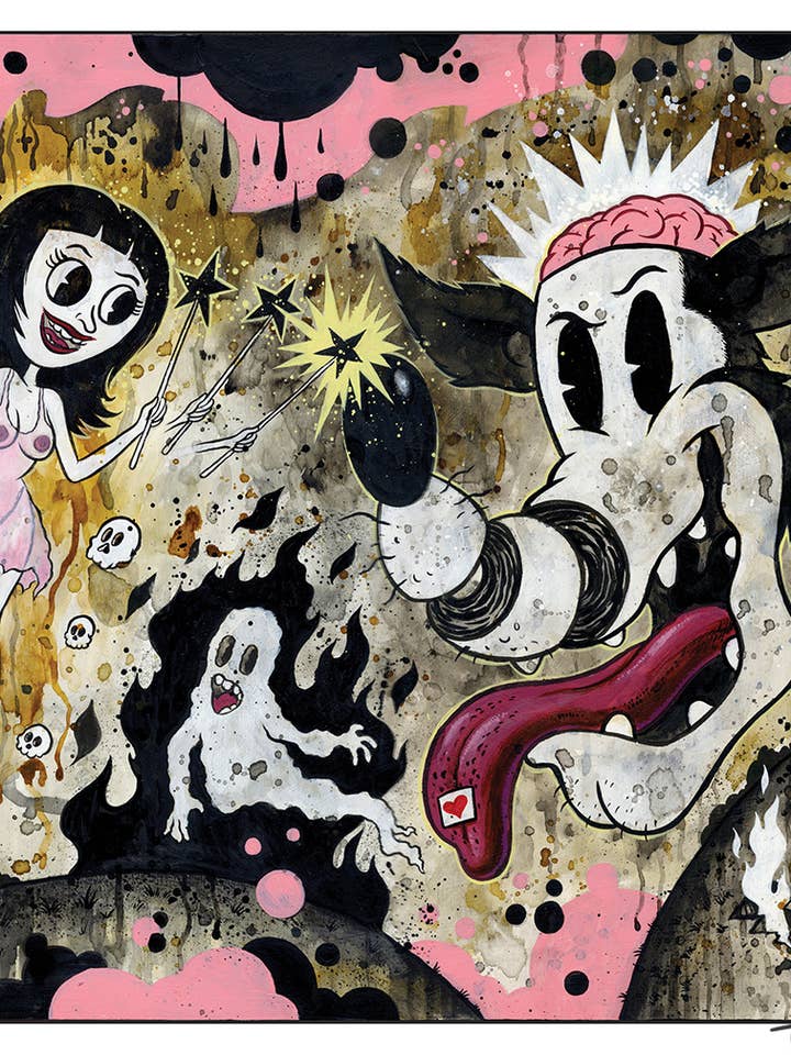 „Molly and the Magic Wand” van Frank Forte 12x16 gesigneerd Print voor wholesale door Xeno Pop