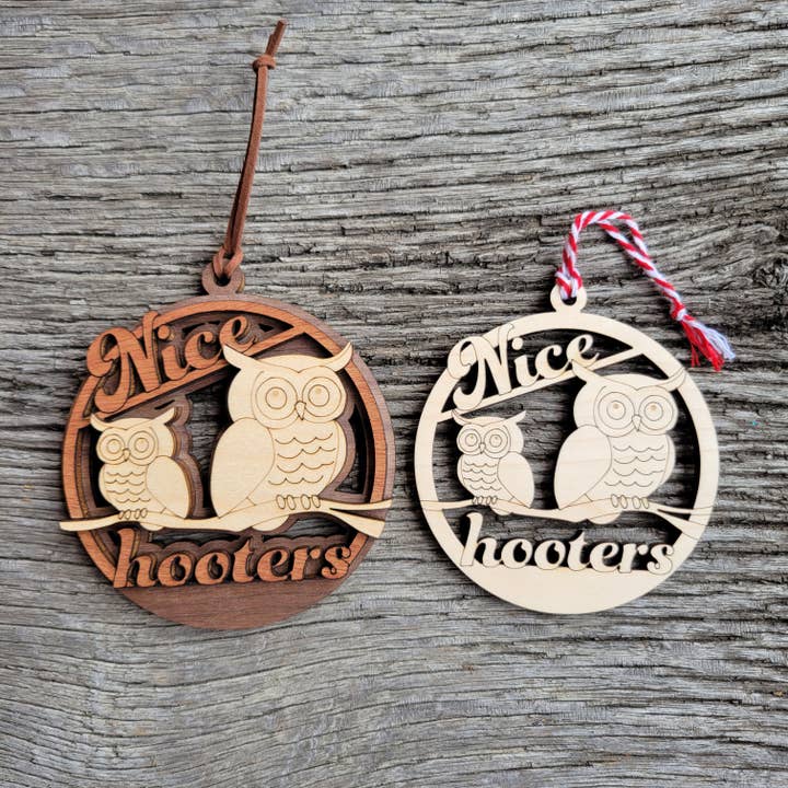 Christmas 2025 Funny Ornament – Nice Hooters (Owls) for wholesale by cherelle lynne