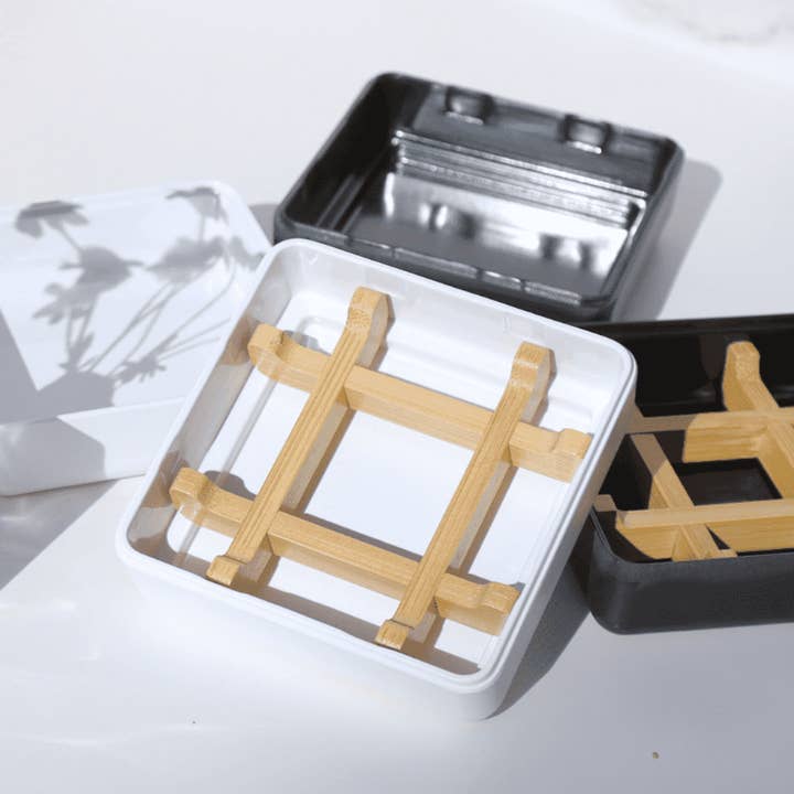 Bambus Sæbeæske - Firkantet med Låg for engroshandel hos Originature