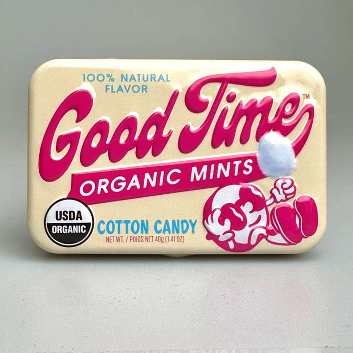 Big Sky Brands Inc. - Wholesale Mints - Good Time Organic Mints - Cotton Candy - 144ct