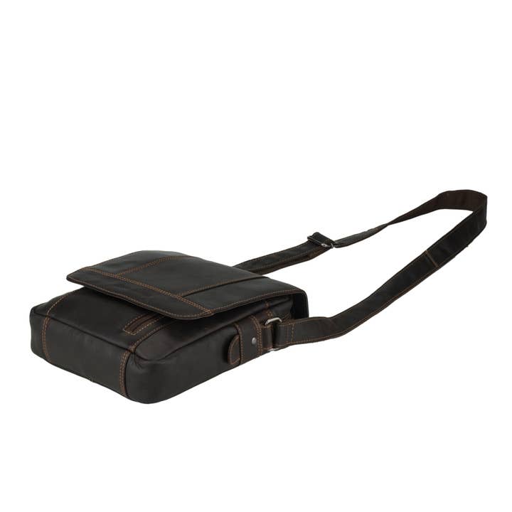 Minori Leather - Wholesale Messenger Bag - Unisex - Boulder Messenger Brown9