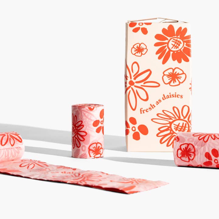 Good Thomas - Wholesale Pet Poop Bag - Fresh as Daisies Poop Bags (160 bags)1