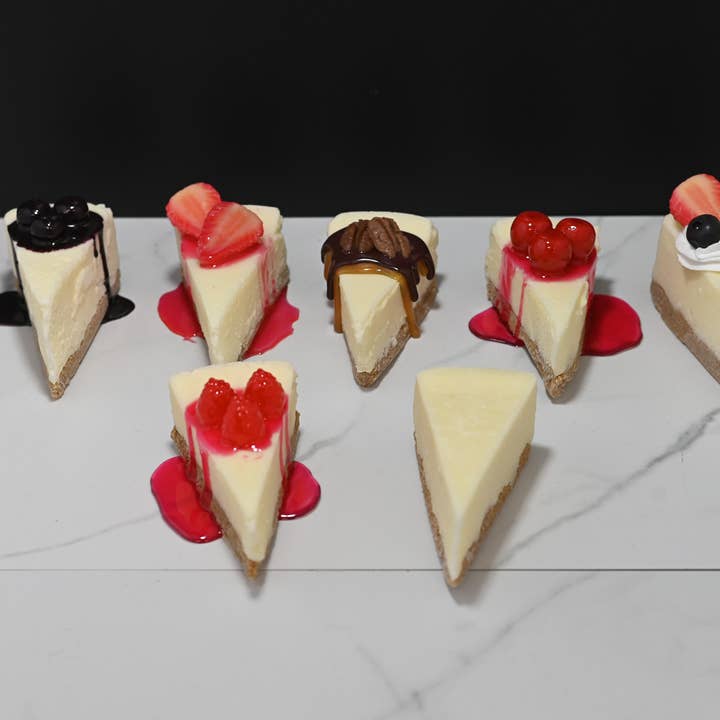 Just Dough It! Fake Foods - Wholesale Decorative Tabletop Object - Fake Turtle Cheesecake Slice1