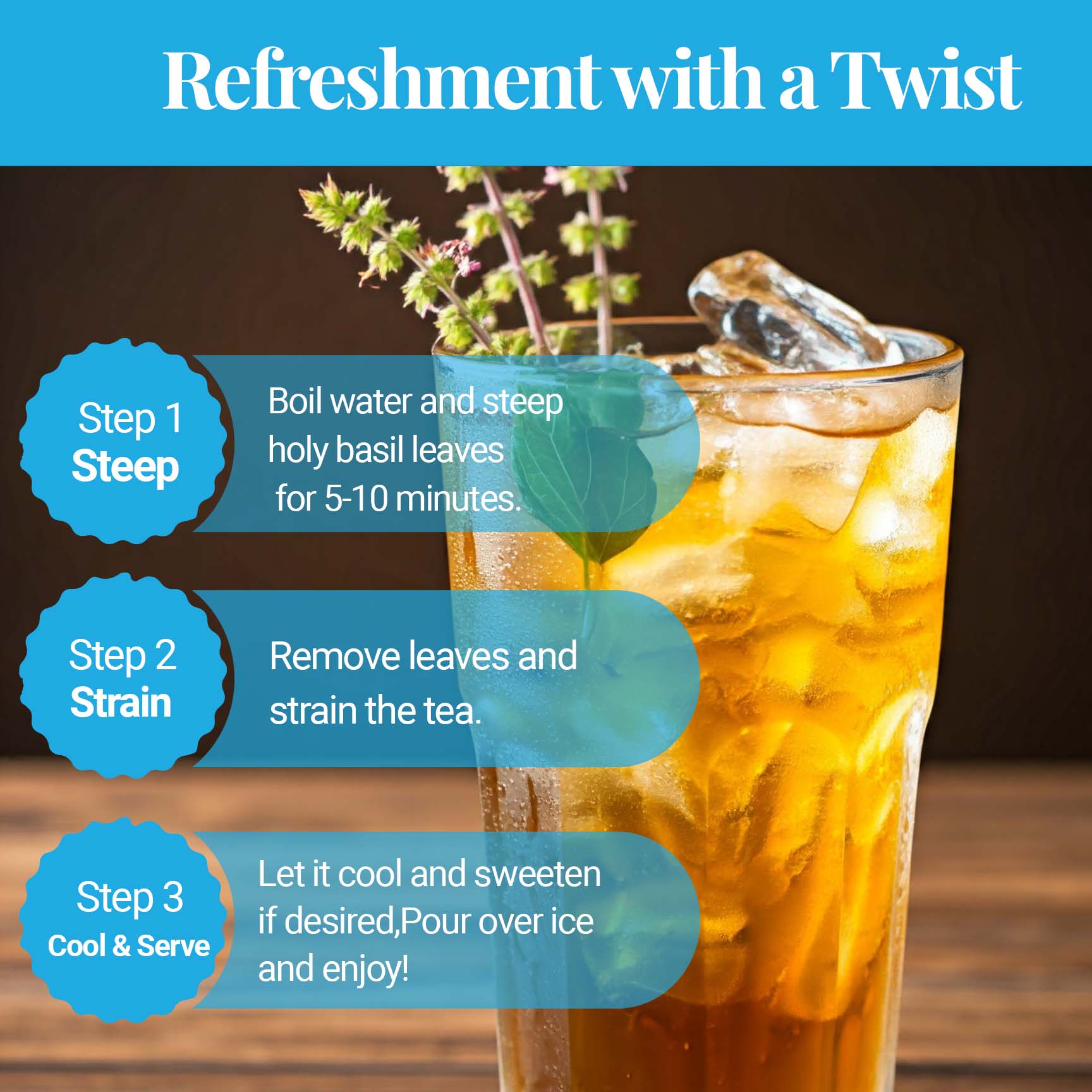 Akshit - Wholesale Loose Tea - Dried Tulsi Leaves, Holy Basil Leaves 2.6 oz.10