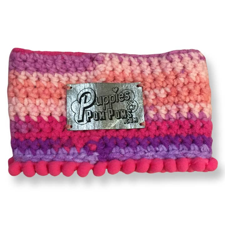 Rainbow Pink Crochet Snood / Buff for wholesale by Puppies & Pom Poms