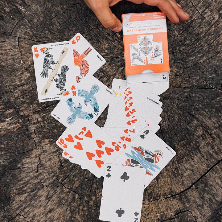 Woosah Outfitters - Venta al por mayor Baraja de cartas - Juego de cartas Bird Nerd