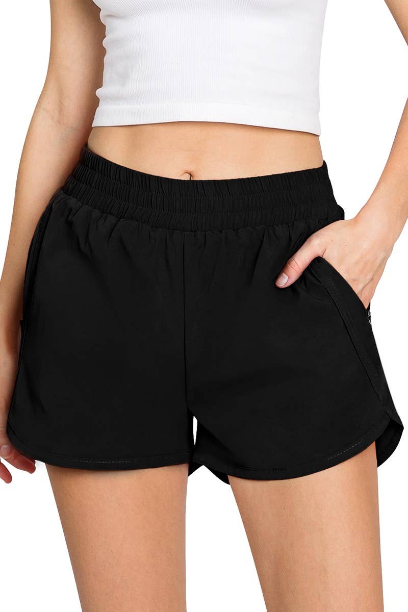 NINEXIS - Wholesale Shorts - Women's - CWBSP152_ZIPPER POCKET DETAILED CASUAL SHORT PANTS0