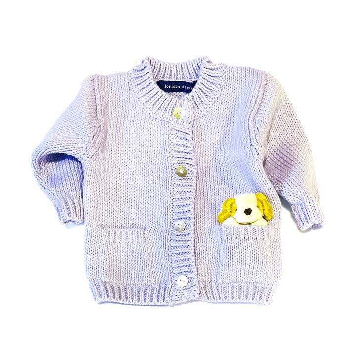 Lavender Dog Cardigan for wholesale by Loralin Design