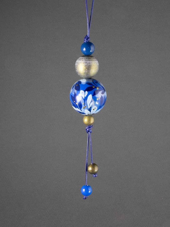 Blue Violet Beaded Pendant for wholesale by Gannwood