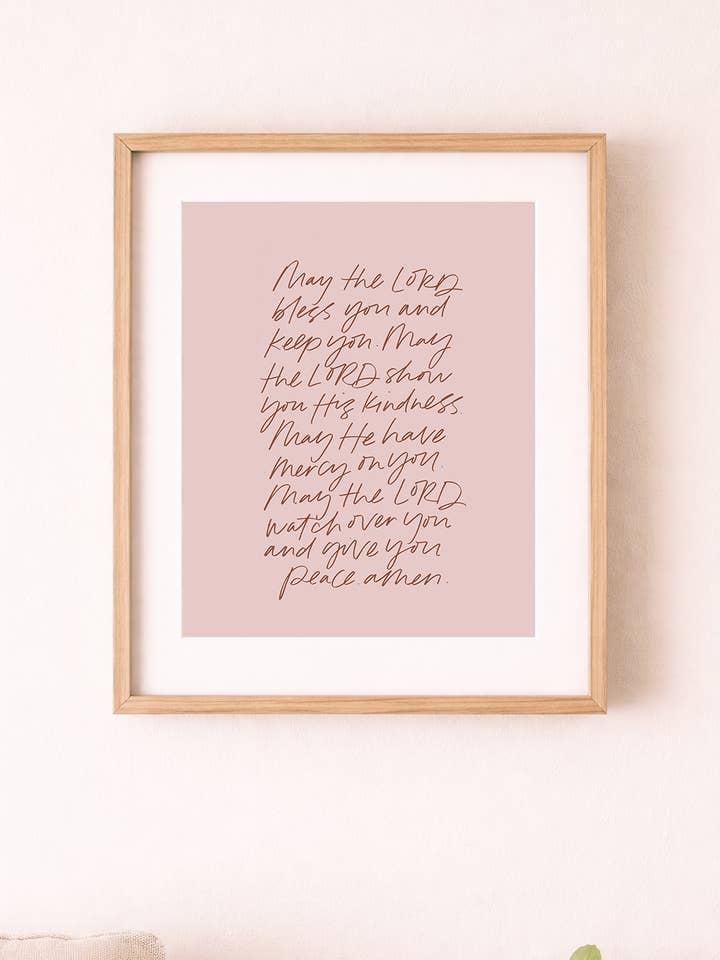 May the Lord Bless You 8x10 print for wholesale by Margot + Co.