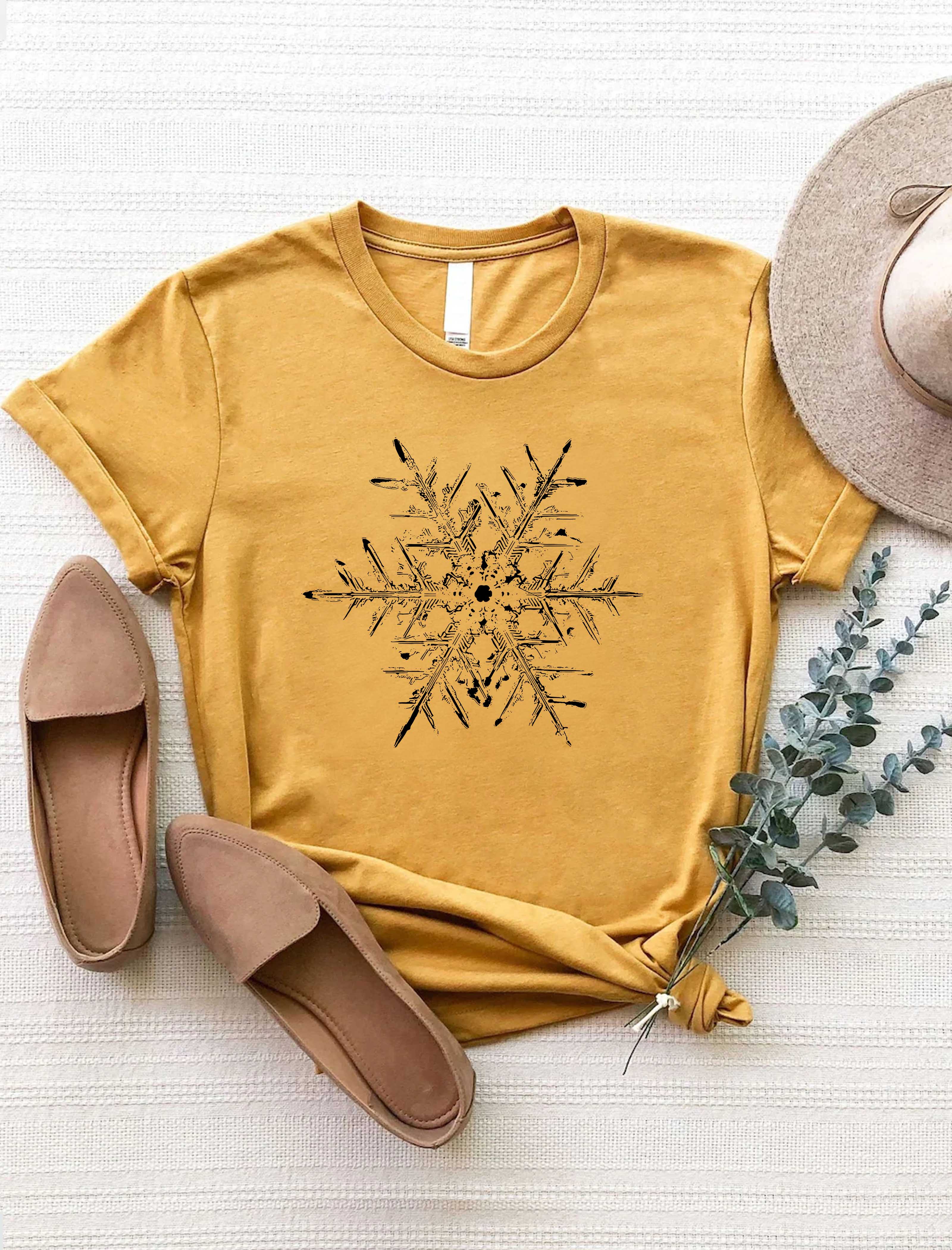 PINK NABI – Großhandel T-Shirt mit Siebdruck – Damen – Schneeflocke1