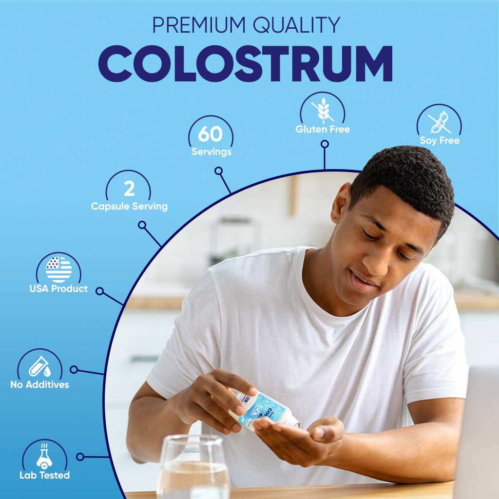 Vitamatic - Wholesale Oral Supplement/Vitamin - Vitamatic | Bovine Colostrum 1000 mg | 120 Capsules3