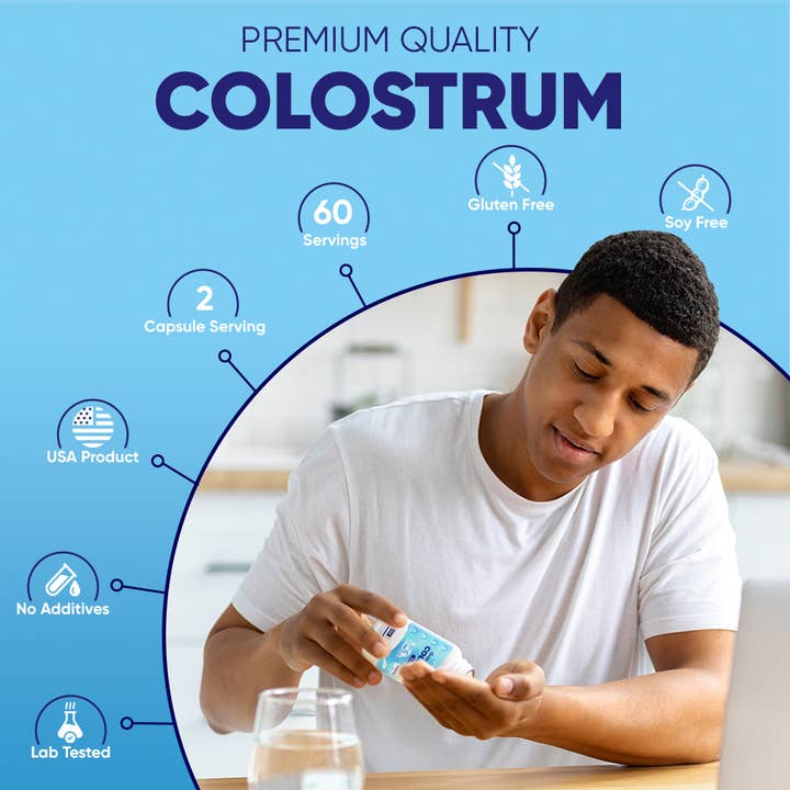 Vitamatic - Wholesale Oral Supplement/Vitamin - Vitamatic | Bovine Colostrum 1000 mg | 120 Capsules3