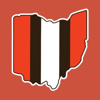 Autocollant imperméable Ohio marron et orange, passe au lave-vaisselle pour la vente par KGandThat