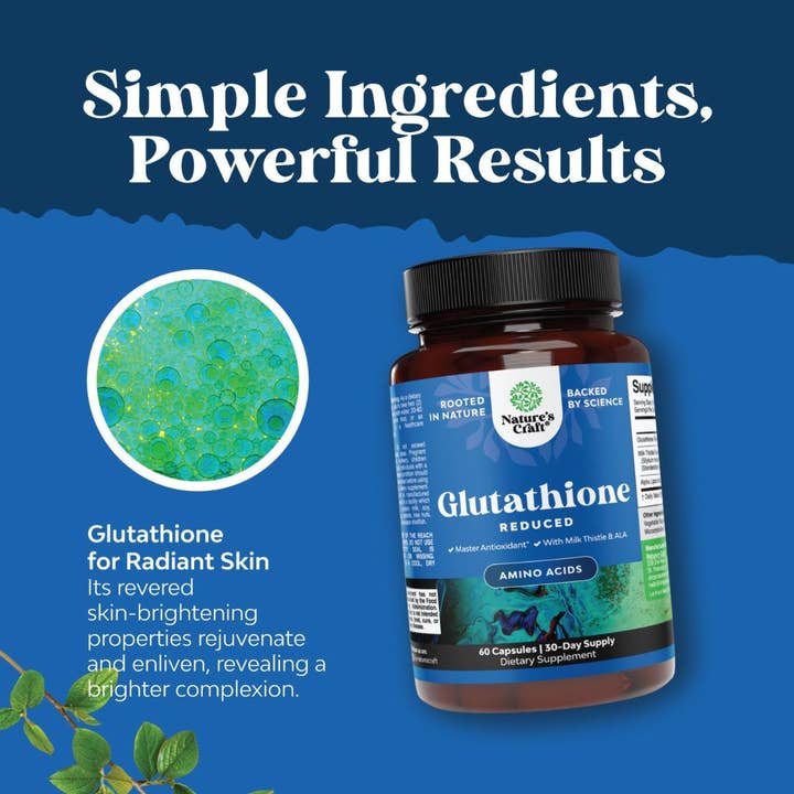 Nature's Craft - Wholesale Oral Supplement/Vitamin - Glutathione Capsules – Anti-Aging Amino Acid, 15ct3