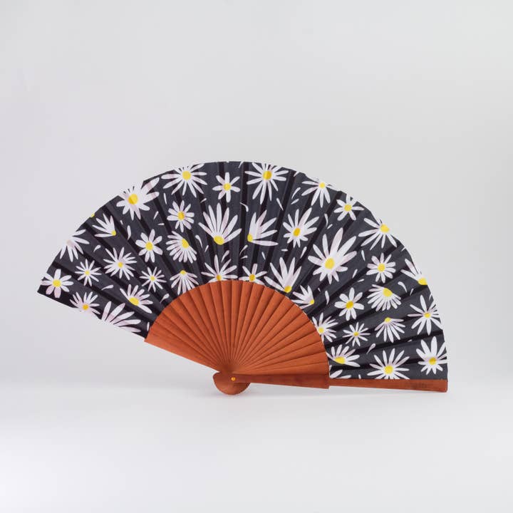 Night Daisies Pattern Fan for wholesale by DesignPlace