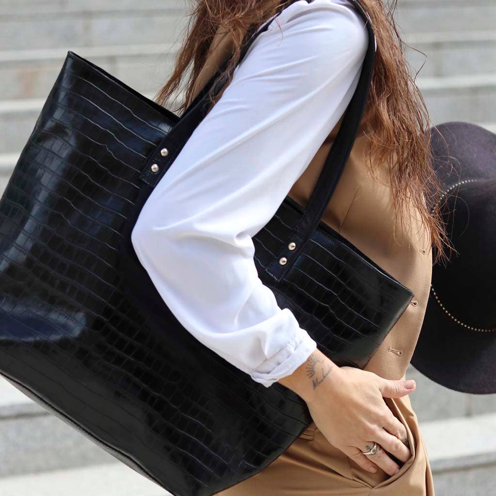 THE CODE - Wholesale Tote Bag - Women's - Maxi Shopper Arizona Black Coconut4