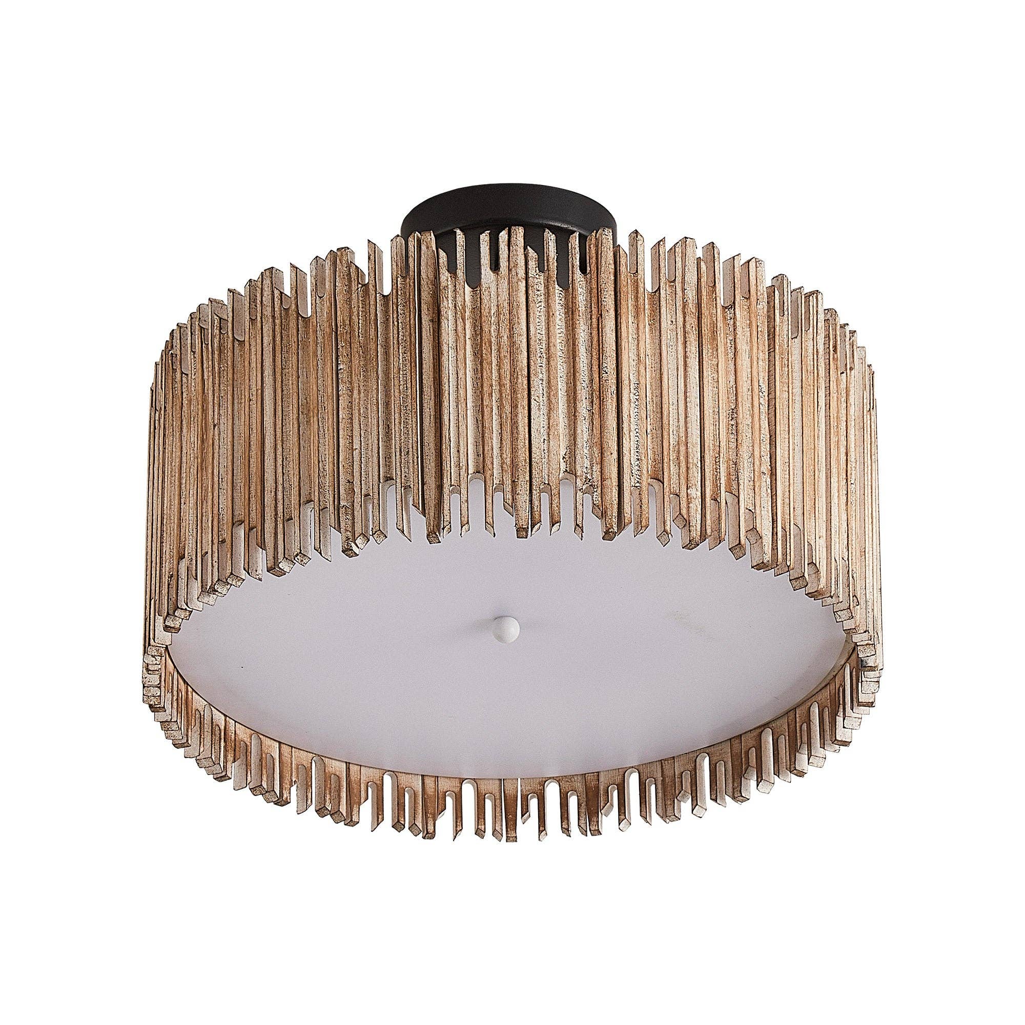 Brio Lighting - Wholesale Chandelier/Hanging Light - Farmhouse Light Lusteria 16" 3-Light LED Semi-Flush Mount10