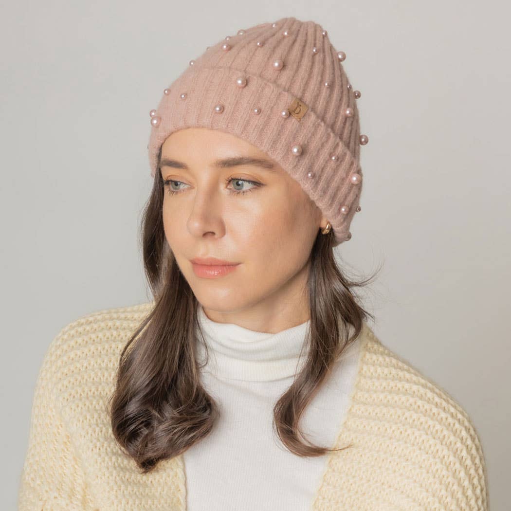 Fashion City - Wholesale Beanie - Dames - Gebreide muts voor dames, effen imitatieleer5