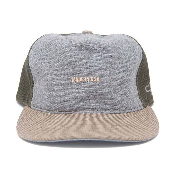 Fabricado en EE. UU., gris - Snapback para venta al por mayor de The Ampal Creative