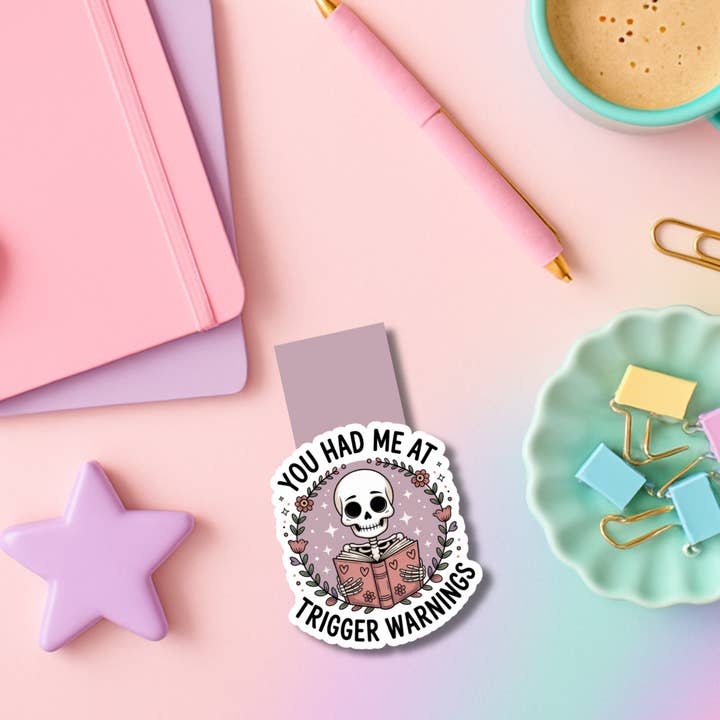 Auburn Row Design - Wholesale Bookmark - You Had Me at Trigger Warnings Magnetic Bookmark4