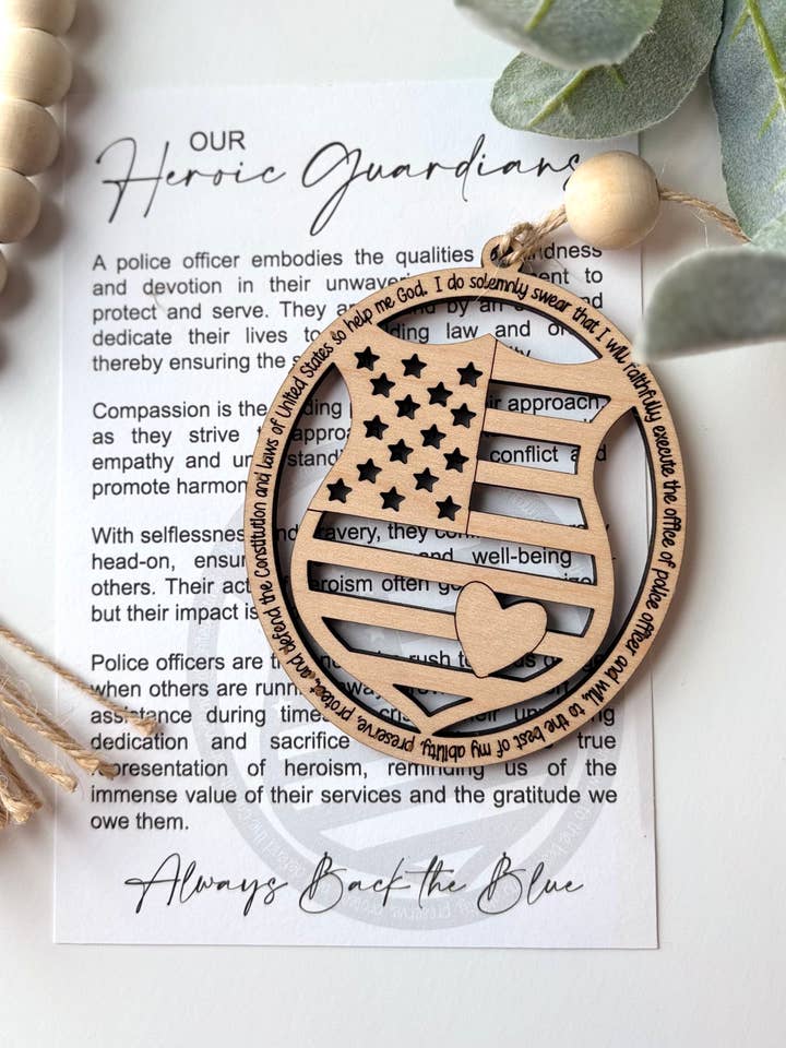 Our Heroic Guardian-Police Law Enforcements Ornament Charm for wholesale by Harris Girl Creations
