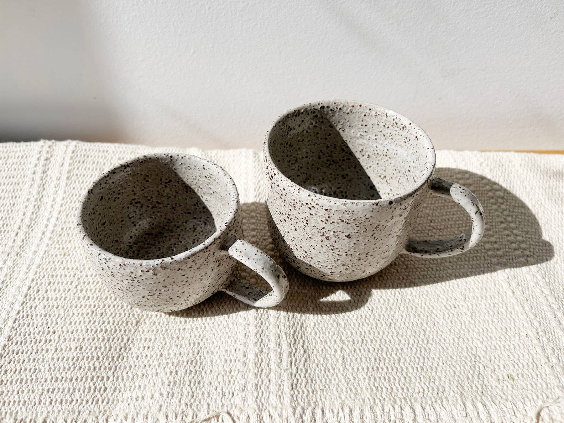 Eli.C Studio - Wholesale Coffee Mug - BESTSELLER White Rustic Speckled Handmade Ceramic Mug5