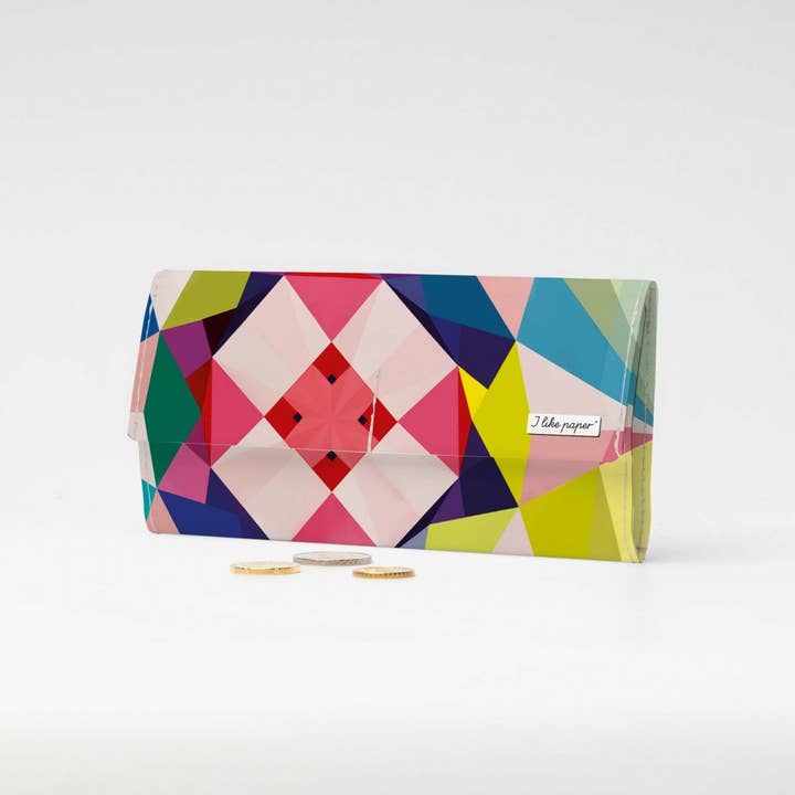GEOMETRISK3 Tyvek® Pappwallet XL/Kobling Tegnebog for engroshandel hos I Like Paper