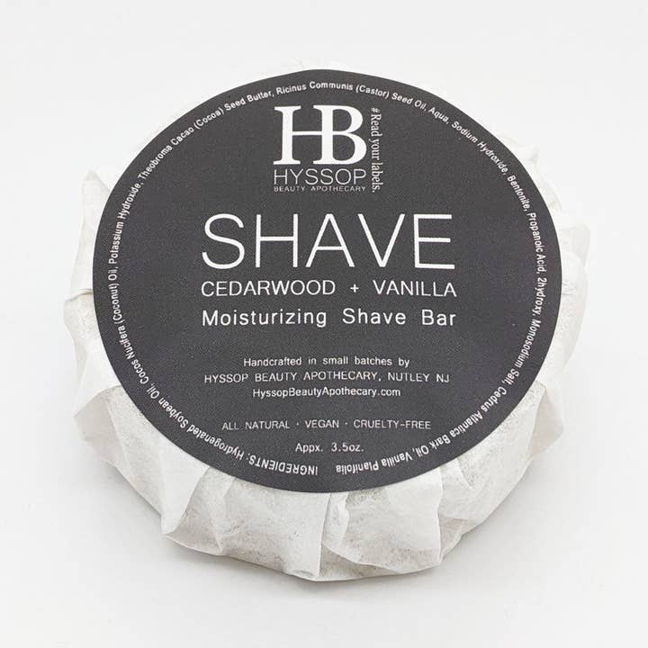 Hyssop Beauty Apothecary - Wholesale Shave Soap - Men's - Moisturizing Shave Bar (Cedarwood + Vanilla)0