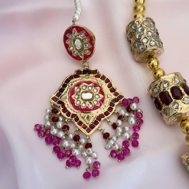 Vinnis Jewelry - Wholesale Jewelry Set - Rajputi Gulabi Haar Set1