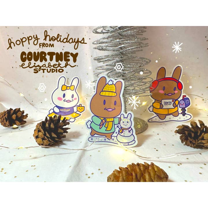 Courtney Elizabeth Studio - Wholesale Sticker - Bunny Letter to Santa Rabbit Christmas Waterproof Sticker5