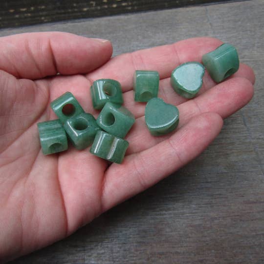 Keystone Crystals – Engroshandel Perler – Ædelstenshjerteperle 14mm med stort hul – Smykkefremstilling
