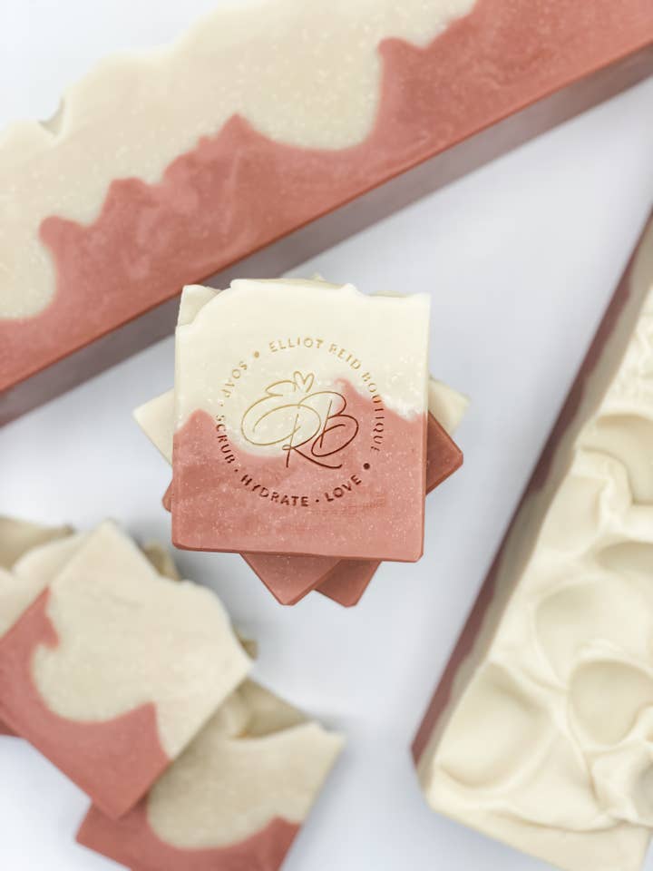 Rose Oatmeal + Chamomile Bars for wholesale by Elliot Reid Boutique