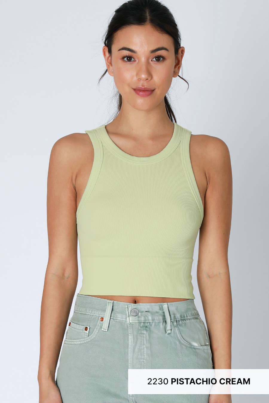 NIKIBIKI - Wholesale Gebreide top - Dames - NIKIBIKI NS8259 – Ribgebreid crop top met hoge hals18
