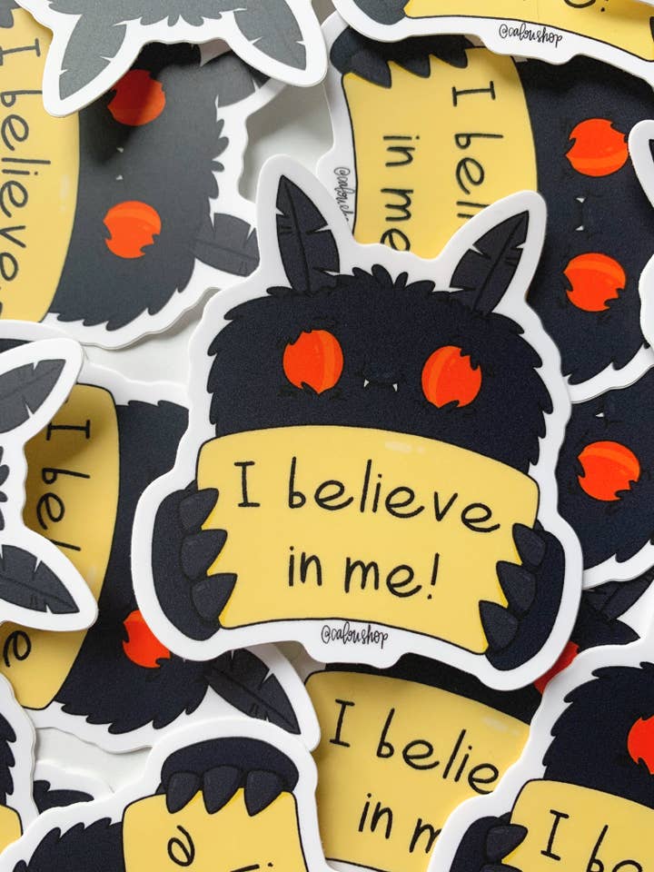 Mothman klistermærke: Jeg tror for engroshandel hos Calou Shop