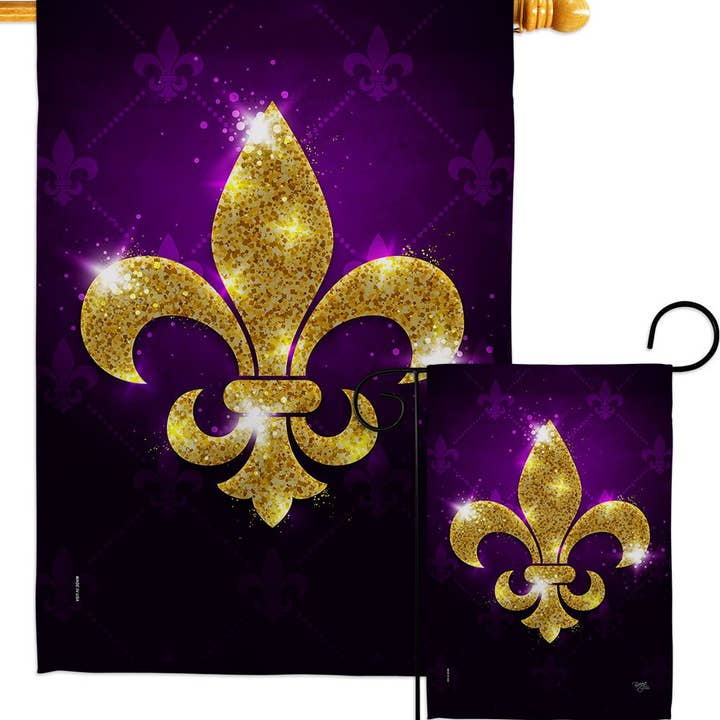 Two Group Flag Co - Wholesale Flag - Glowing Fleur de lis Country Living Lys Decor Flag3