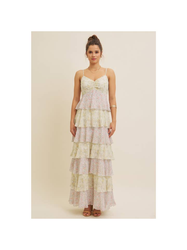 in february - Wholesale Dress - Women's - DEFINITION OF SEASONLESS FEMINITY FLORAL TIERED MAXI DRESS22