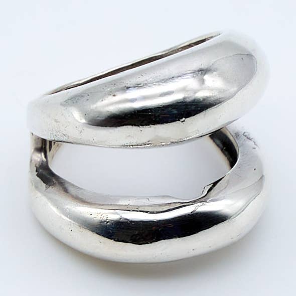 Tweedelige Koepel Zilveren Ring voor wholesale door Renata Rubio 92.5