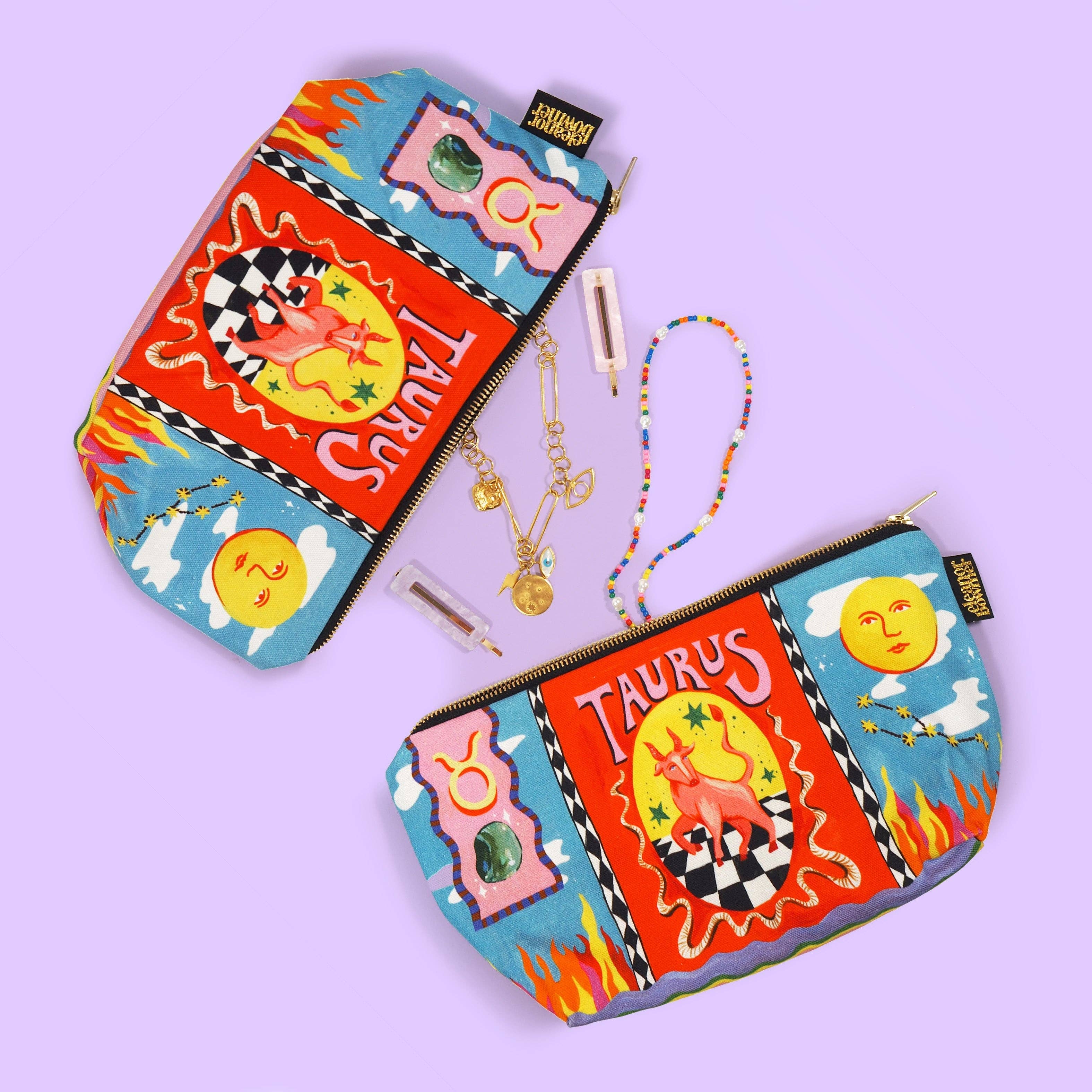 Eleanor Bowmer - Vendita all'ingrosso Borsa per trucchi/cosmetici - Borsa a Zip del Segno Zodiacale del Toro1