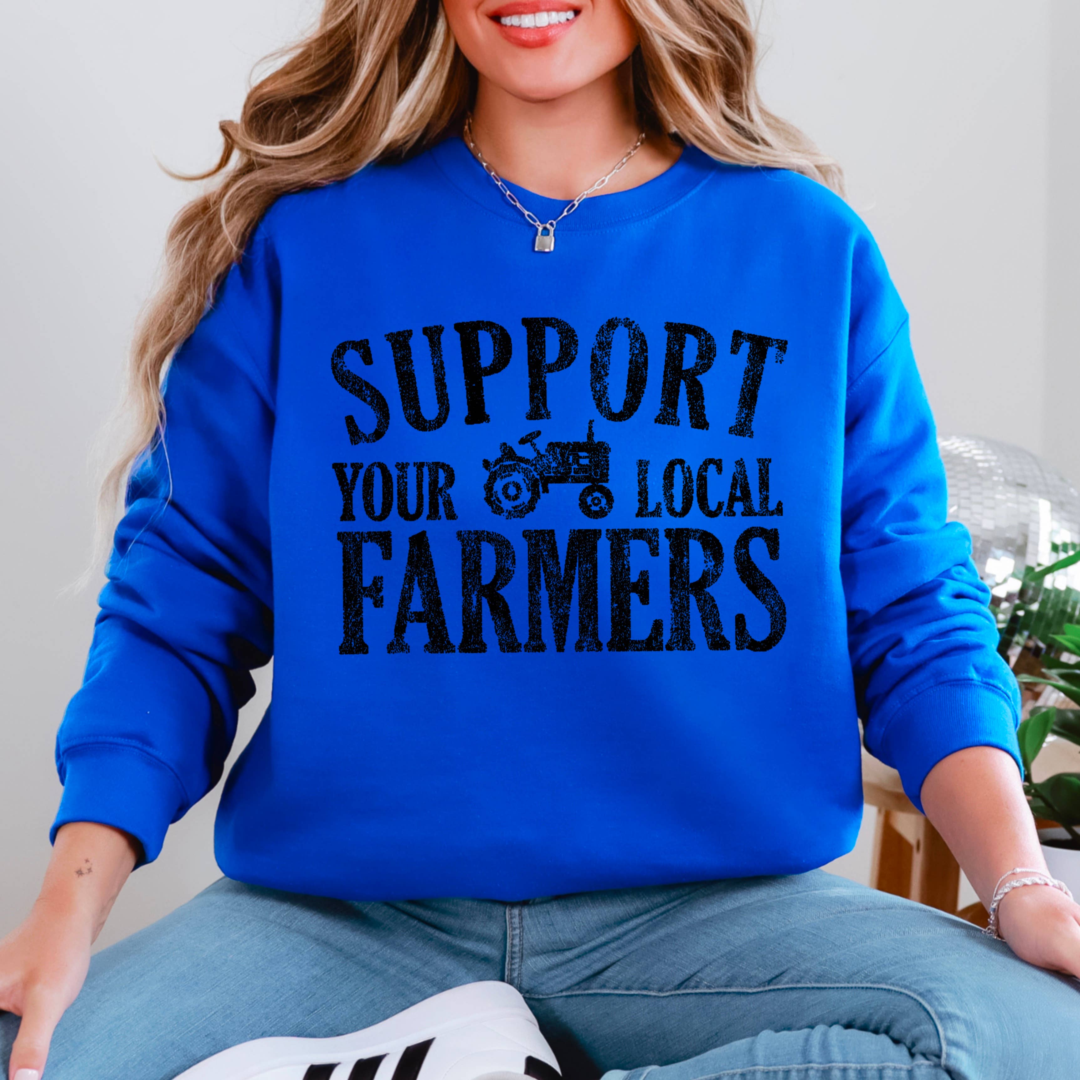 Shoppe SHC - Wholesale Graphic Sweatshirt - Women's - Support Your Local Farmers Women’s  Graphic Sweatshirt1