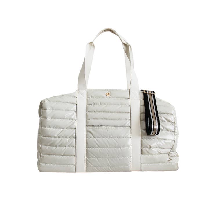 Lemonbella - Wholesale Weekender Bag - Women's - The Cassie Weekender Puffer Eggshell